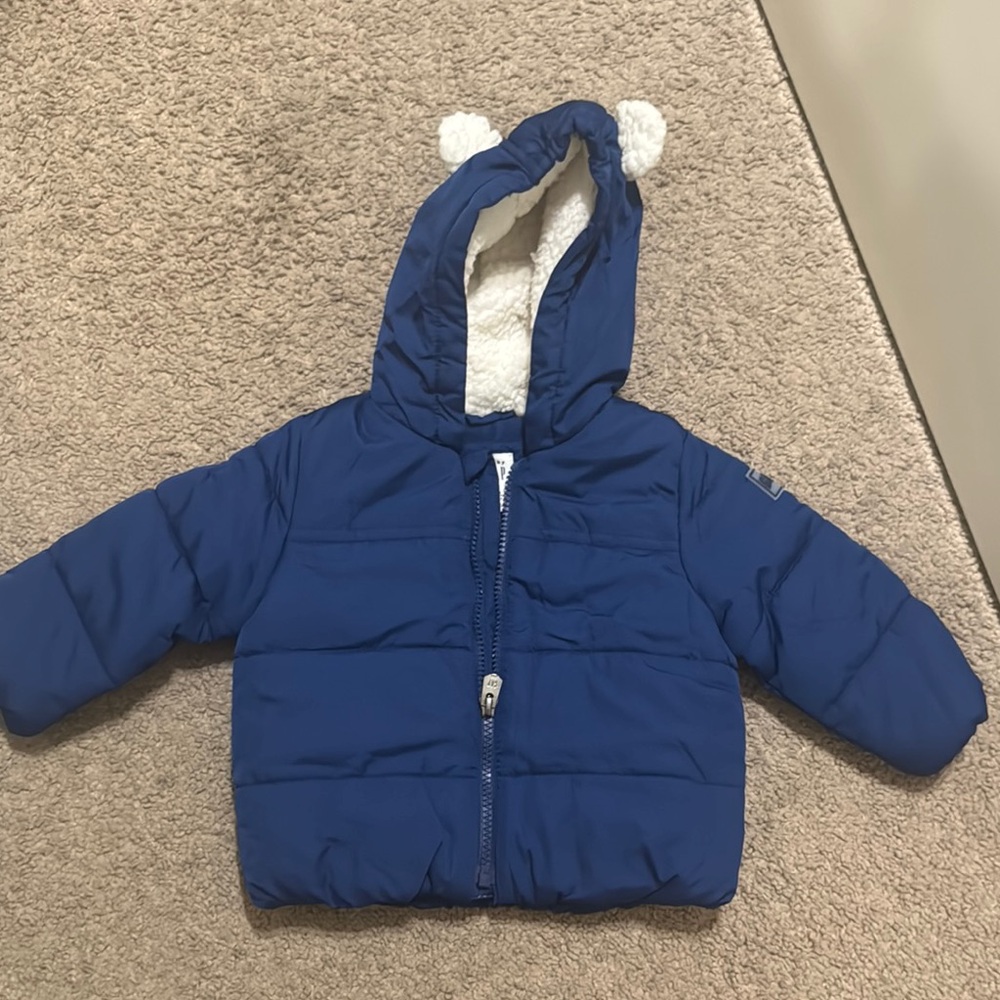 Blue Hooded Baby Jacket with Ears
